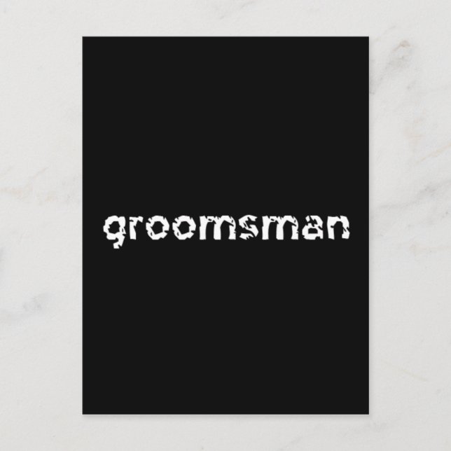 Carte Postale Groomsman (Devant)
