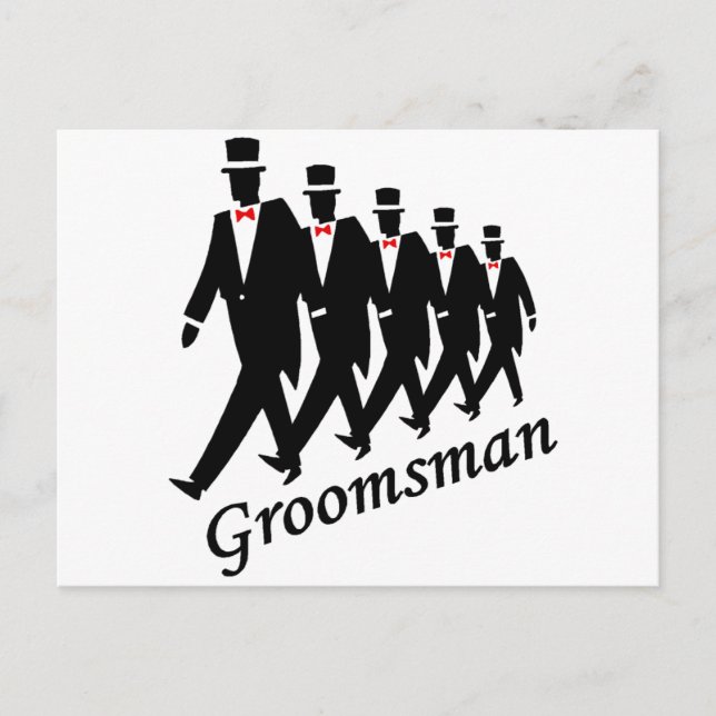 Carte Postale Groomsman (hommes) (Devant)