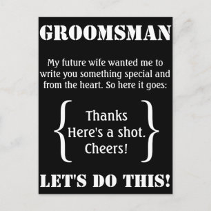 Carte Postale Groomsman Merci