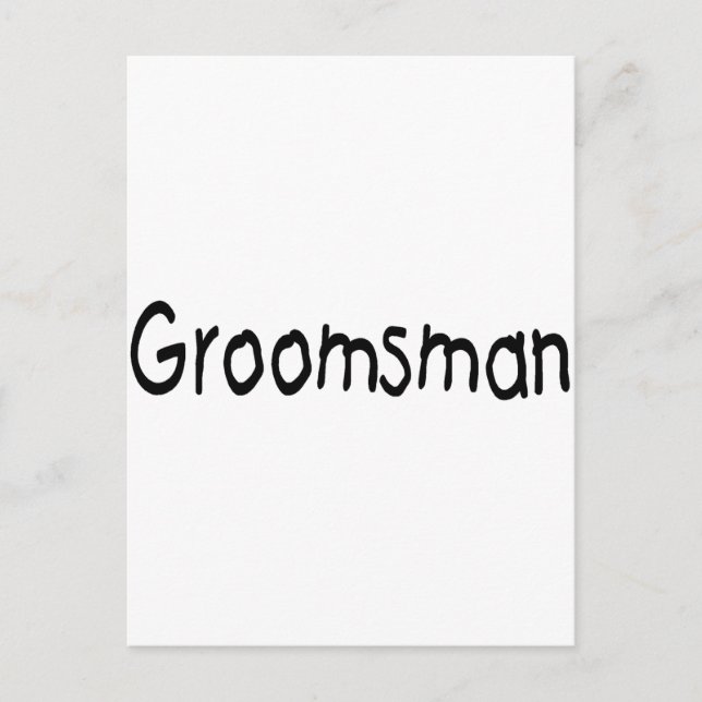 Carte Postale Groomsman (noir) (Devant)