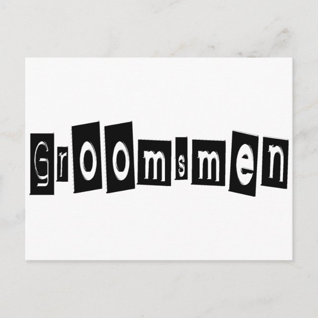 Carte Postale Groomsmen (Devant)