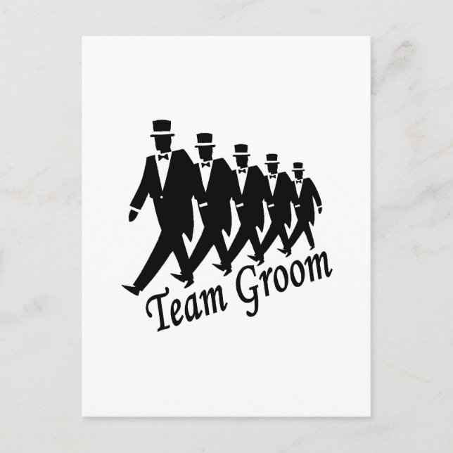 Carte Postale Groomsmen Team Groom (Devant)