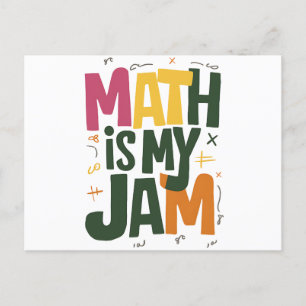 Carte Postale Groovy Math est mon truc Premier jour de rentrée 