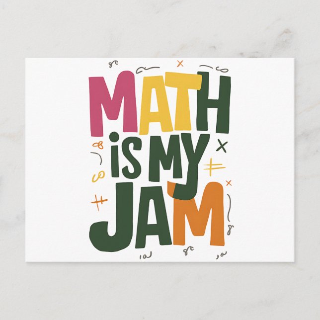 Carte Postale Groovy Math est mon truc Premier jour de rentrée  (Devant)