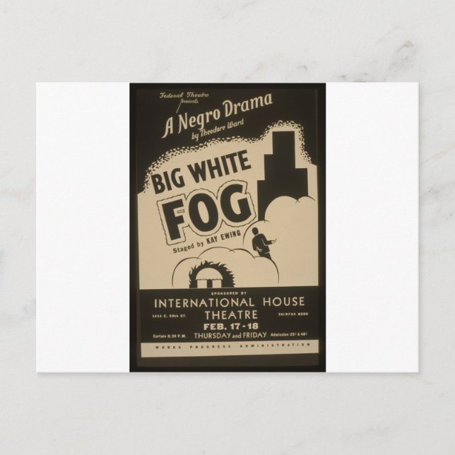 Carte Postale Gros brouillard blanc (Devant)