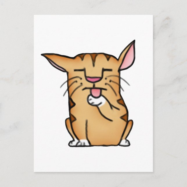 Carte Postale Gros chat (Devant)