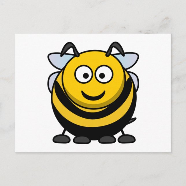 Carte Postale Gros Dessin Cartoon Bumble Bee (Devant)