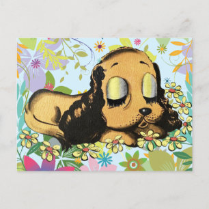 Carte Postale gros oeil dormir Chien Chien Chien Chien Chien Chi