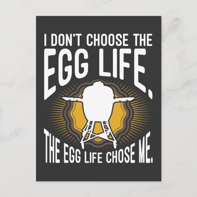 Carte Postale Gros OEufs Fumeur Funny BBQ Fumer (Devant)