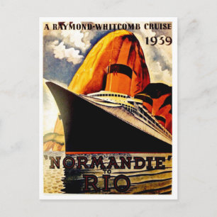 Carte Postale Gros paquebot de Normandie à Rio