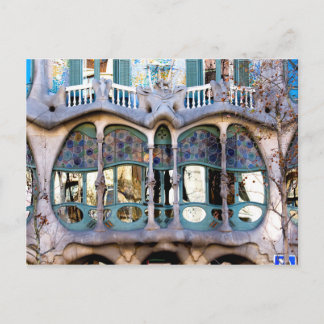 Carte Postale Gros plan de Casa Batlló, Barcelone, Espagne
