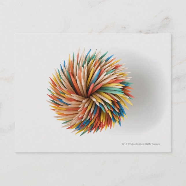Carte Postale Gros plan des crayons colorés (Devant)