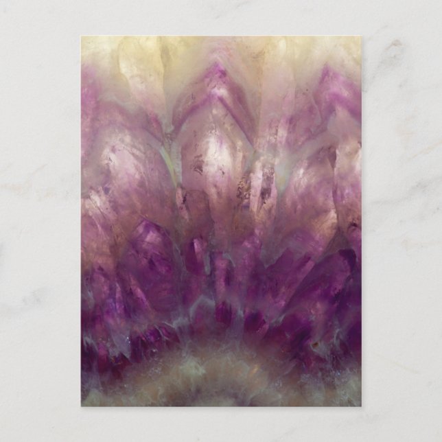Carte Postale Gros plan d'un Améthyste violet (Devant)