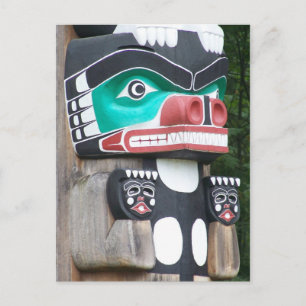 Carte Postale Gros plan d'un totem