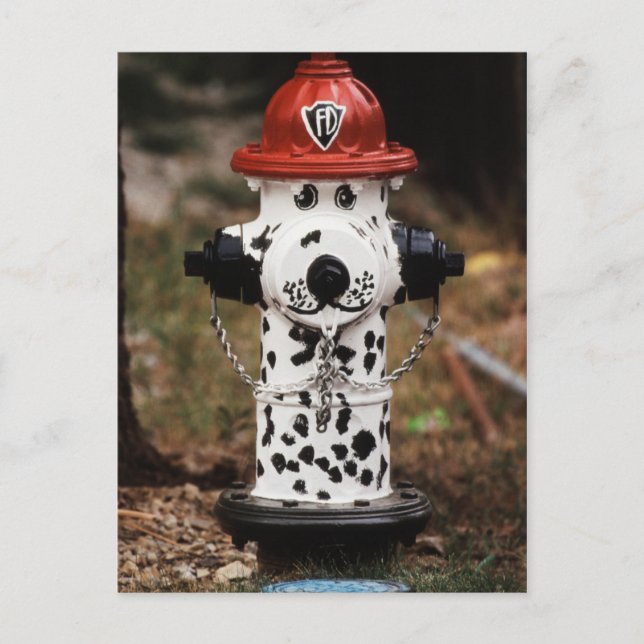 Carte Postale Gros plan d'une borne d'incendie (Devant)