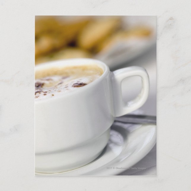 Carte Postale Gros plan d'une tasse de café (Devant)