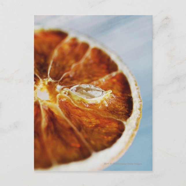 Carte Postale Gros plan d'une tranche séchée de citron (Devant)