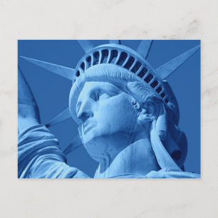 Carte postale Gros plan Statue bleue de la Liberté