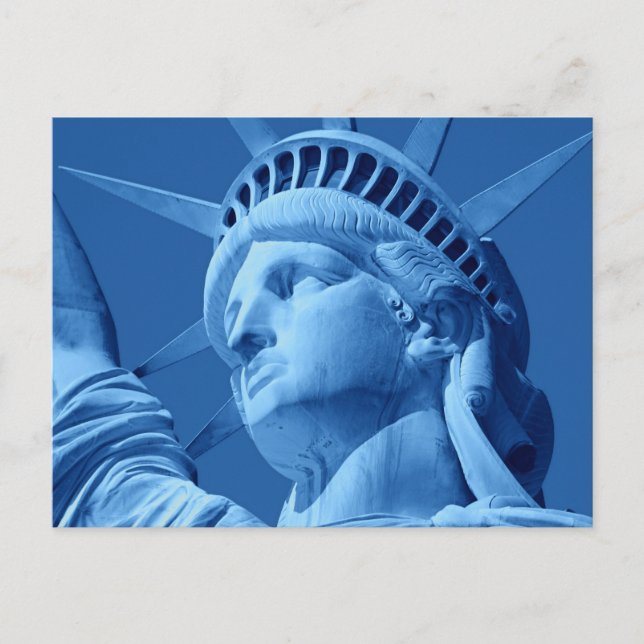 Carte postale Gros plan Statue bleue de la Liberté (Devant)