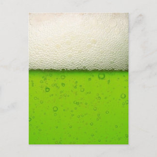 Carte Postale Gros plan sur la bière verte