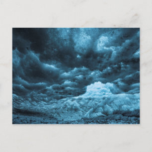 Carte Postale Gros plan sur la glace bleue, Islande