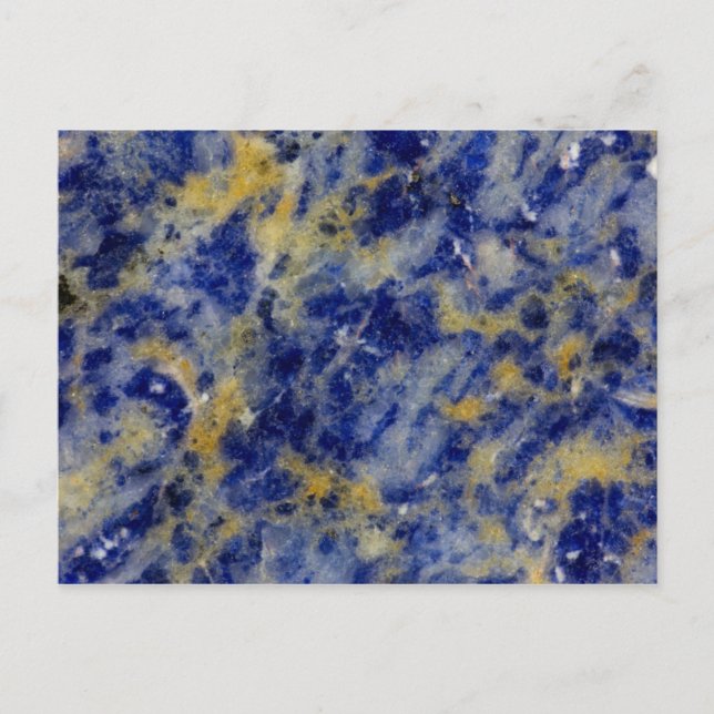 Carte Postale Gros plan sur une sodalite bleue (Devant)
