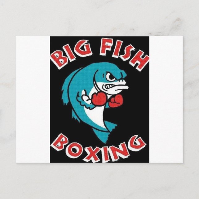 CARTE POSTALE GROS POISSON, BOÎTE, POISSON, POISSON DE COMBAT, B (Devant)