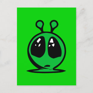 Carte Postale gros yeux verts.