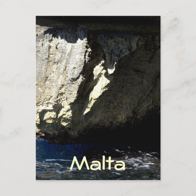 Carte Postale Grotte bleue, Malte (Devant)