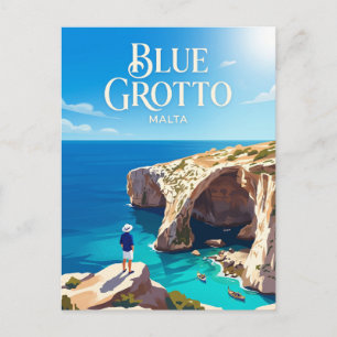 Carte Postale Grotte Bleue, Southern, Qrendi, Malte
