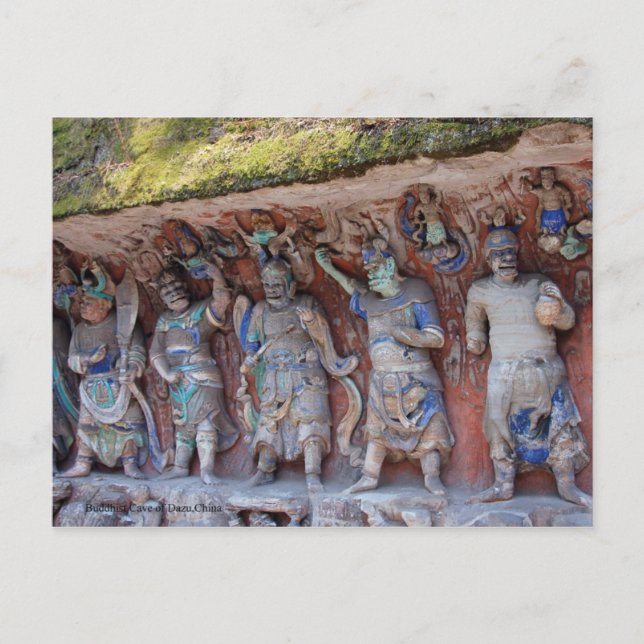 Carte Postale Grotte bouddhiste de Dazu, Chine (Devant)