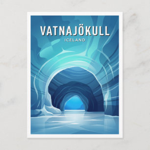 Carte Postale Grotte de glace cristalline, glacier de Vatnajökul