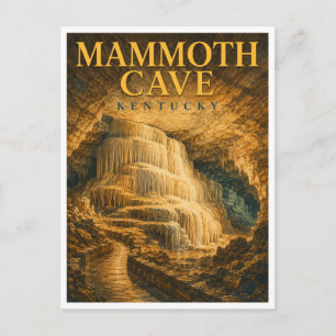 Carte Postale Grotte de Mammoth Kentucky Frozen Niagara GeoSaga