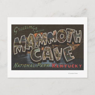 Carte Postale Grotte des mammouths, Kentucky - Grandes lettres s