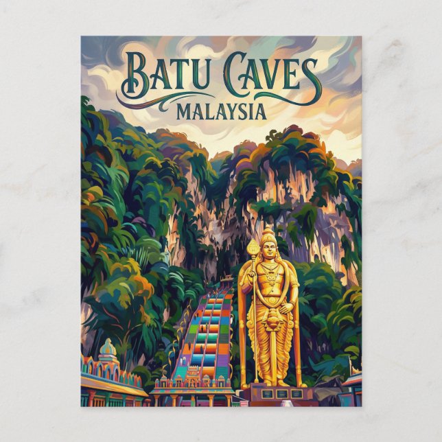 Carte Postale Grottes de Batu Malaisie (Devant)