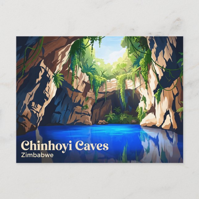 Carte Postale Grottes de Chinhoyi Zimbabwe (Devant)