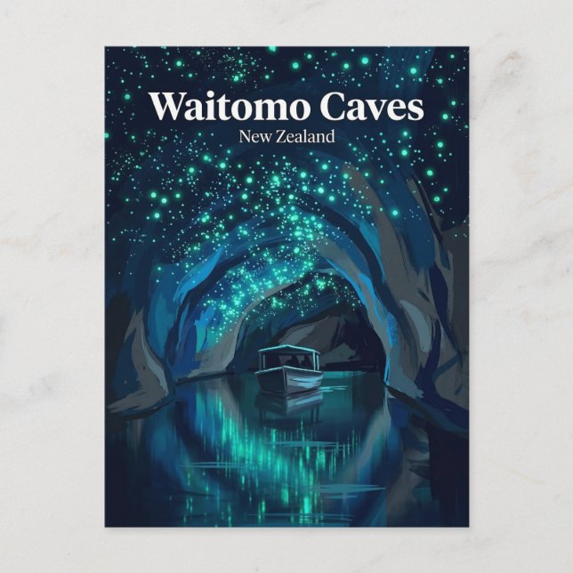 Carte Postale Grottes de glowworm de Waitomo Nouvelle-Zélande (Devant)
