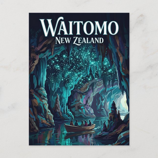 Carte Postale Grottes de glowworm de Waitomo Nouvelle-Zélande (Devant)
