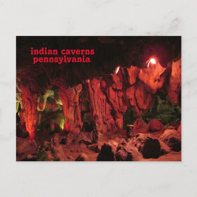 Carte Postale grottes de Lincoln, Pennsylvanie (Devant)