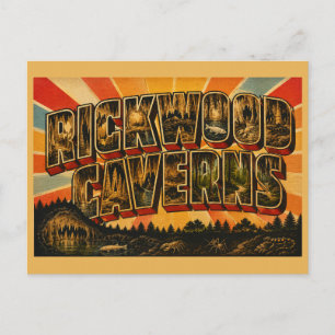 Carte Postale Grottes de Rickwood Alabama Forêt de grottes Art v