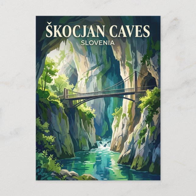 Carte Postale Grottes de Škocjan Slovénie (Devant)