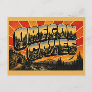 Carte Postale Grottes d'Oregon Marbre Cavernes Forêt ancienne Ar