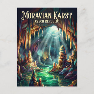 Carte Postale grottes du Karst morave République tchèque