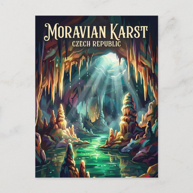 Carte Postale grottes du Karst morave République tchèque (Devant)