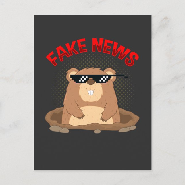 Carte Postale Groundhog Day Fake News Pennsylvania Punxsutawney (Devant)