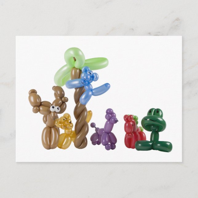 Carte Postale groupe animal de ballon (Devant)