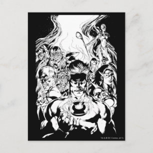 Carte Postale Groupe de Lanternes abattus