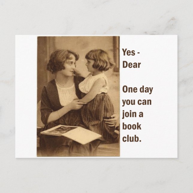 Carte Postale groupe de livres club mère et fille (Devant)