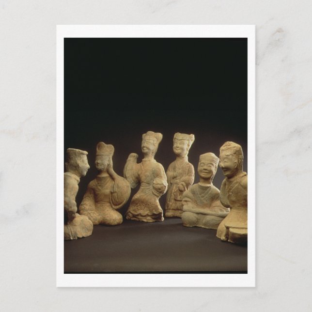 Carte Postale Groupe de musiciens, danseurs et serviteurs (terra (Devant)