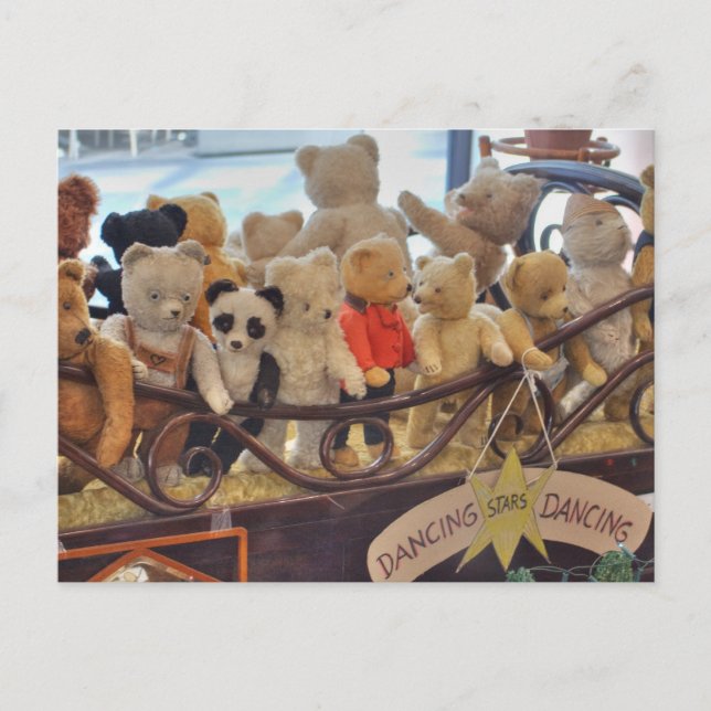 Carte Postale Groupe De Nounours Antiques (Devant)